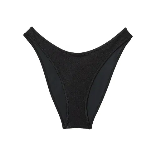 Victoria's Secret Golden Hour Bikini Bottom/black Swimming Shorts Women's Black