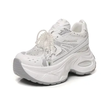 NRDROFFICIAL Cushioning Abrasion Resistant Lightweight Slip Resistant Low Top Chunky Sneakers Women's
