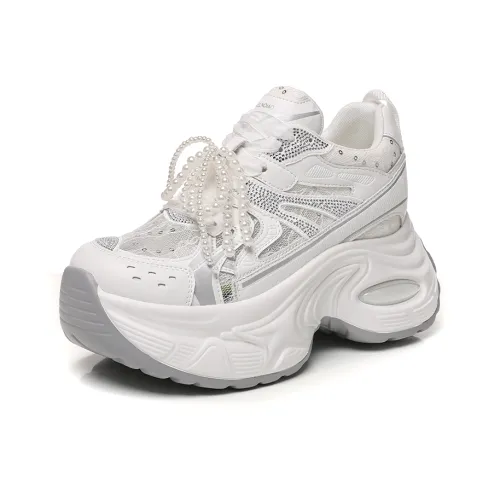 NRDROFFICIAL Cushioning Abrasion Resistant Lightweight Slip Resistant Low Top Chunky Sneakers Women's