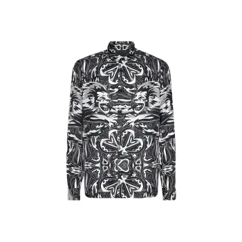 PHILIPP PLEIN Dandy Lion Circus Silk Shirt