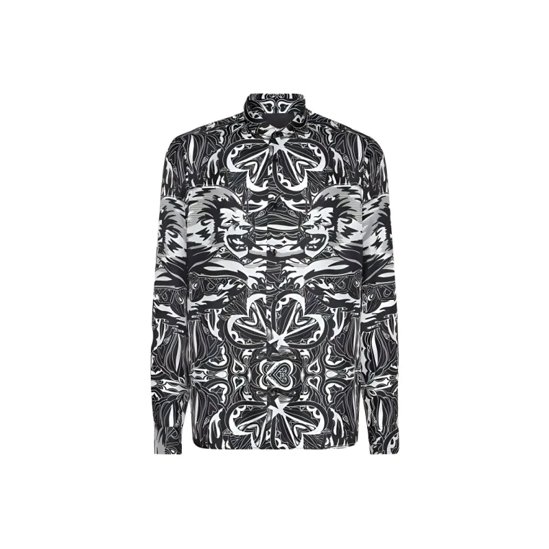 PHILIPP PLEIN Dandy Lion Circus Silk Shirt-0
