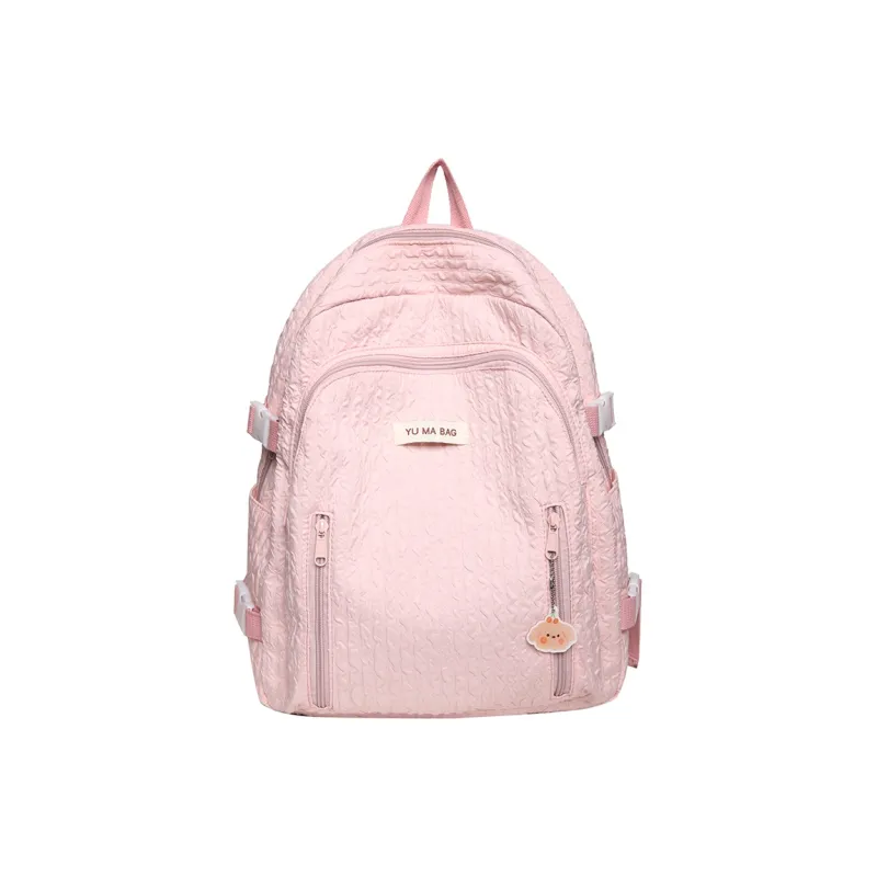 Yalu Nylon Backpack Women's White/Black/Pink/Yellow/Green/Blue-17