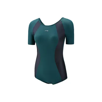 LiNing One-piece Swimsuit Women's Nouveau Greenish Wax