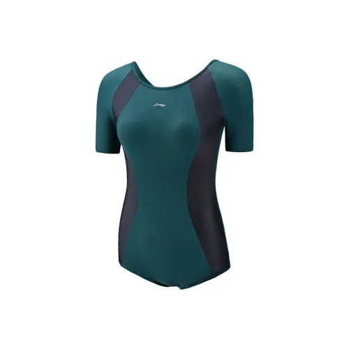 LiNing One piece Swimsuit Women's Nouveau Greenish Wax