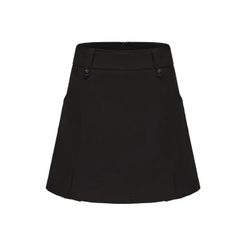 CHIWAWAMEME Casual Short Skirts Women's Black