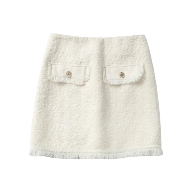 DEAR DEER PUFF Casual Short Skirts Women's White-0