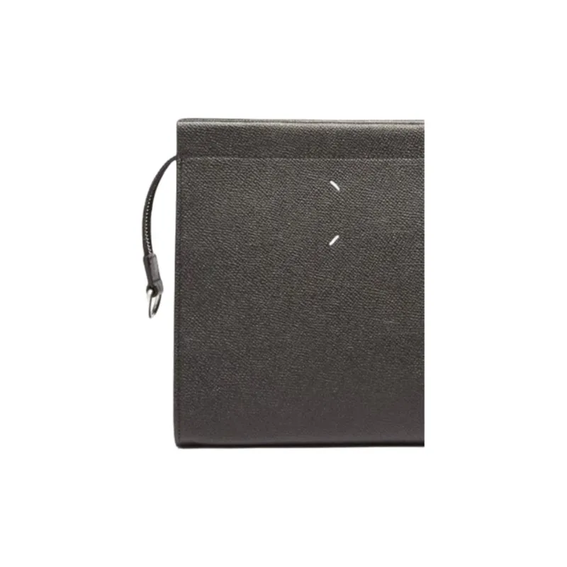 Maison Margiela Grain Leather Clutch Men's Black-1