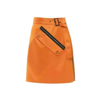 MASFER.SU Casual Short Skirts Women's Orange Red