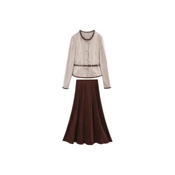 A Paradise For Awakening Skirt Set Women's Coffee