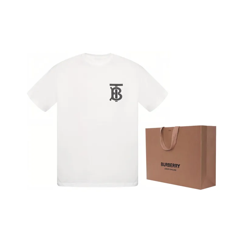 Burberry T Shirts Men White-4