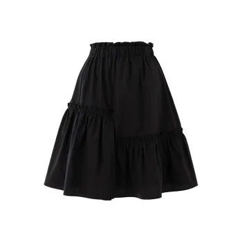 SOON FLOWER Summer Casual Short Skirts Women's Black