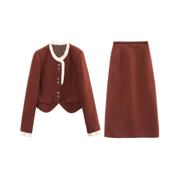 A Paradise For Awakening Skirt Set Women's Burgundy