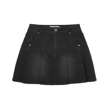 Kirsh SS24 Denim Short Skirts Women's Black