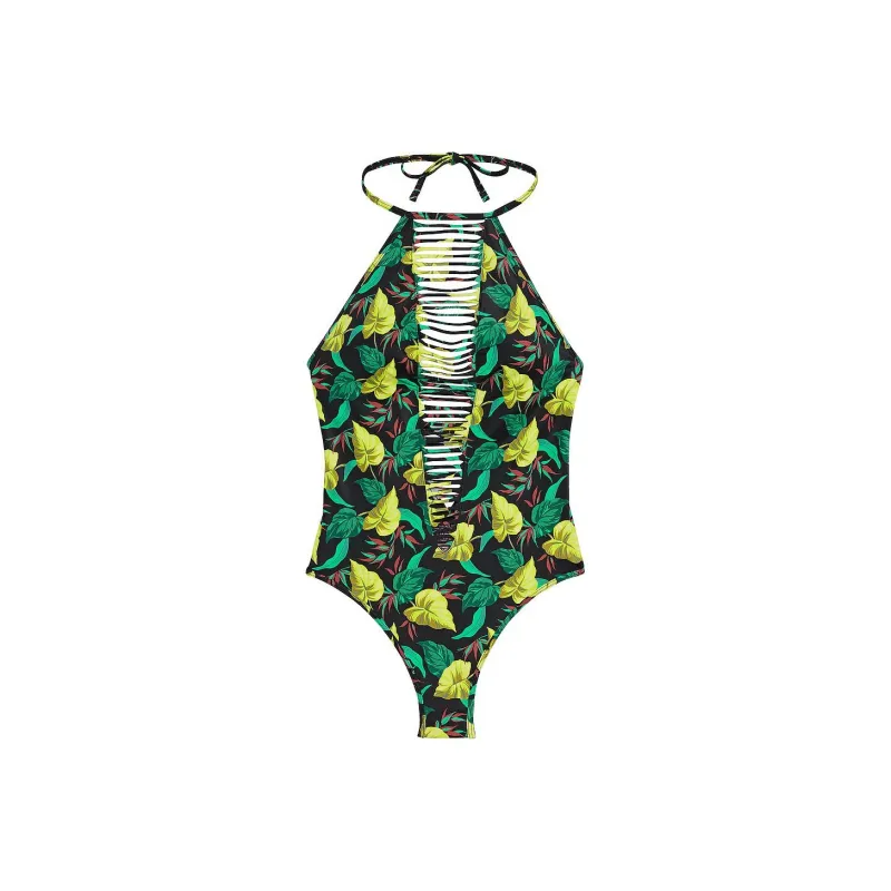 Victoria's Secret PINK Archives Swim Strappy High-NeckOne-Piece Swimsuit/VL One-piece Swimsuit Women's Green-0