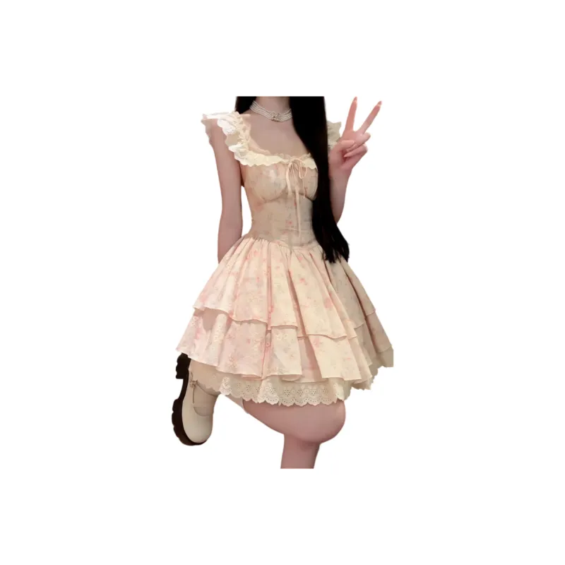 XIANSINIAO Short Sleeved Dress Women's-1