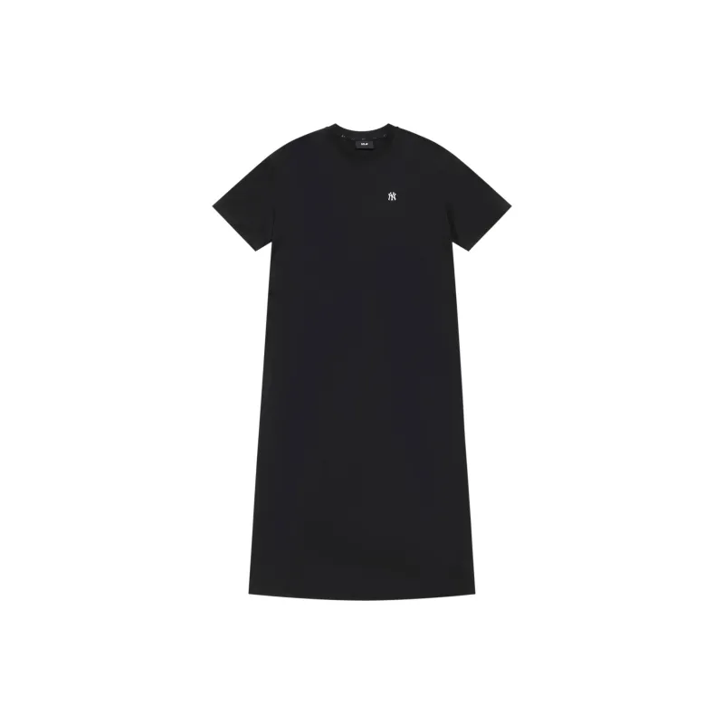 MLB New York Yankees Basic Collection SS25 Short Sleeved Dress Women's Black-0