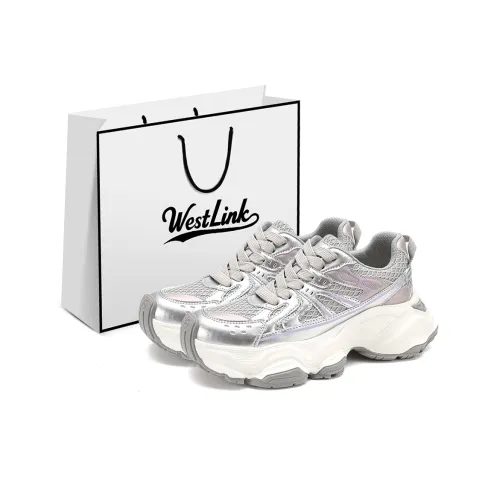 WESTLINK Breathable Lightweight Height Increasing Low Top Chunky Sneakers Women's