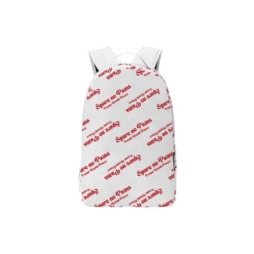 TURN UP Polyester Backpack Regular Unisex White