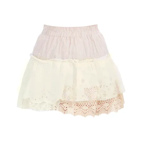 ONEPASS Casual Short Skirts Women's Apricot White