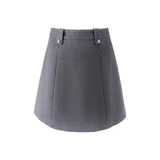 HDFULERN Casual Short Skirts Women's Quartz Gray-0