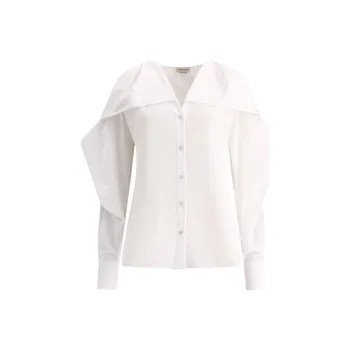 Alexander McQueen Ruffled V Neck Shirt