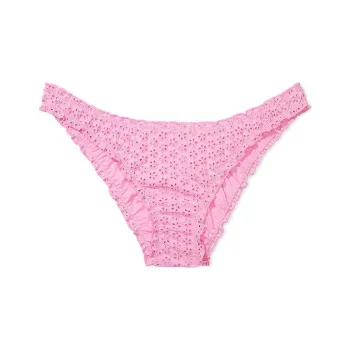 Victoria's Secret PINK BY FRANKIES BIKINIS HUDSON EYELET BIKINI BOTTOM / PSE Swimming Shorts Women's Pink