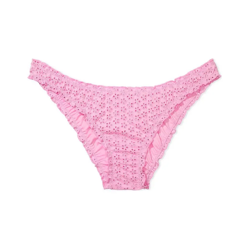 Victoria's Secret PINK BY FRANKIES BIKINIS HUDSON EYELET BIKINI BOTTOM / PSE Swimming Shorts Women's Pink-0