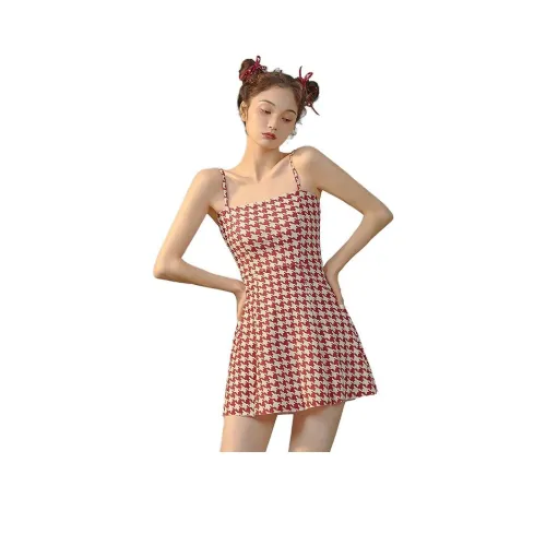Xu Susu Swim Dresses & Skirts Women's Red Houndstooth