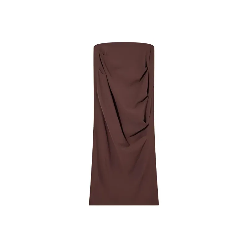 Goodland Casual Long Skirts Women's Dark Coffee-0