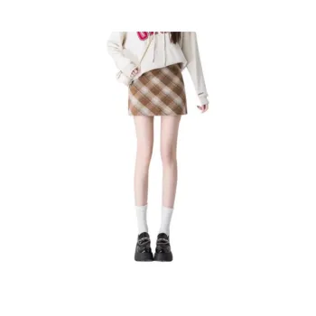 Ya Sheep People Casual Short Skirts Women's Khaki