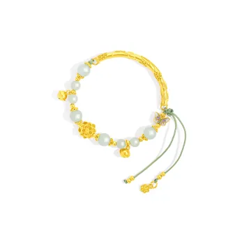Branded Jewelry Hetian Jade Bracelets Pale Greenish White Jade Women's
