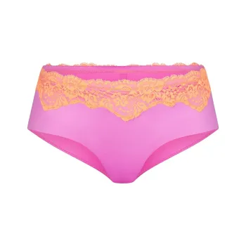 SKIMS LACE SWIM CHEEKY HIPSTER Swimming Shorts Women's NEON ORCHID/Neon Orchid