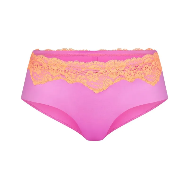 SKIMS LACE SWIM CHEEKY HIPSTER Swimming Shorts Women's NEON ORCHID/Neon Orchid-0
