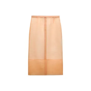 ZARA ZW Series Casual Long Skirts Women's Light Pink