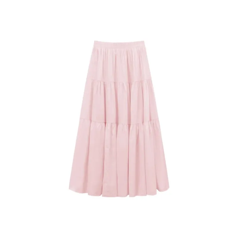 COVT Casual Long Skirts Women's Pink-0