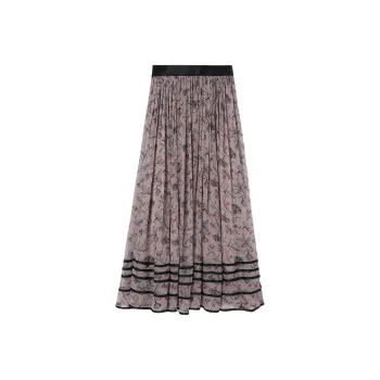 FAIRY WANG Casual Long Skirt Women's Romantic Bellflower
