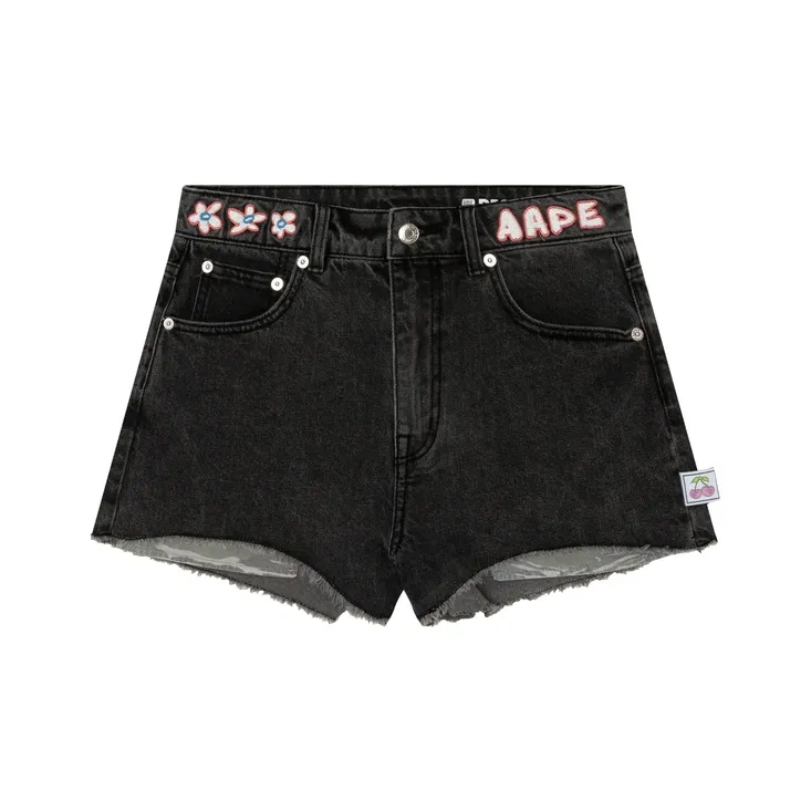 Aape Denim Shorts Women's Black-0