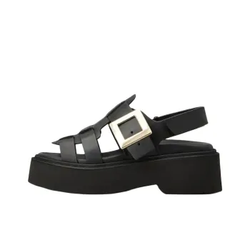 Roger Vivier Viv' Rangers Roman Sandals Women's Black
