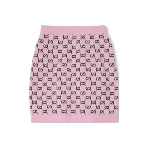 GUCCI Monogrammed Intarsia Knit Skirt