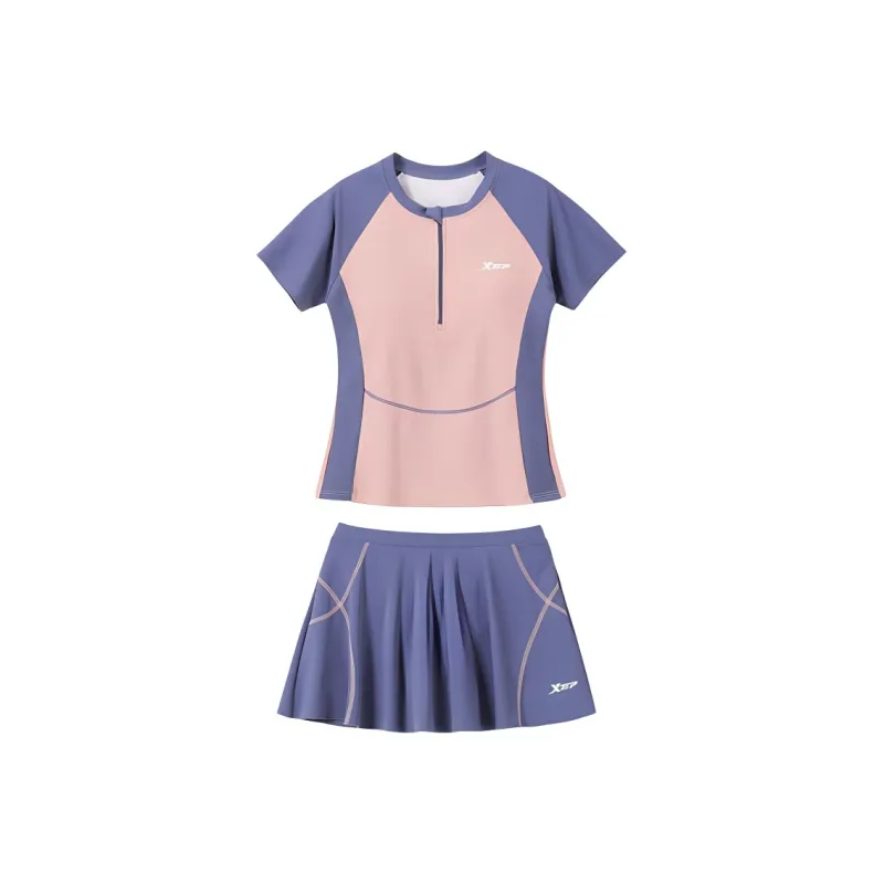 XTEP Two Piece Swimsuit Women's Dark Blue-0