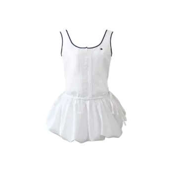 OAKMOO Sleeveless Dress Women's Frost Flower White