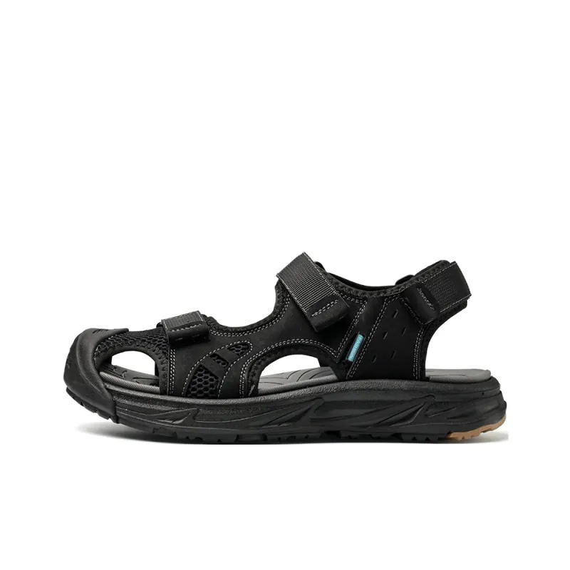QIUTEXIONG Beach Sandals Men Black/Gray-0