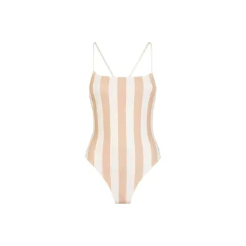 FENDI Pequin Striped One Piece Swimsuit