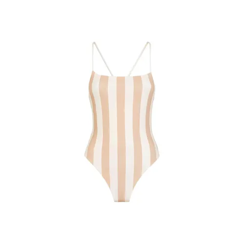 FENDI Pequin Striped One Piece Swimsuit