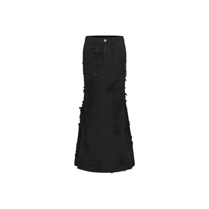 ATTEMPT Casual Long Skirts Women's Black-0