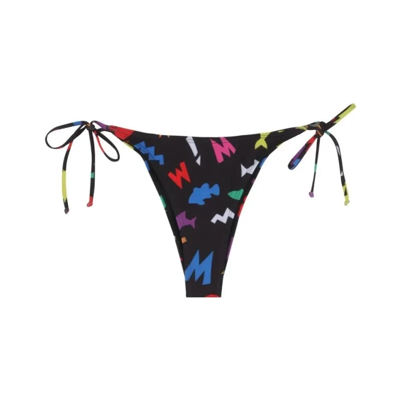 MOSCHINO Printed Side Tie Bikini Briefs-0