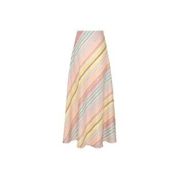 Zimmermann Halliday Striped Linen Maxi Skirt