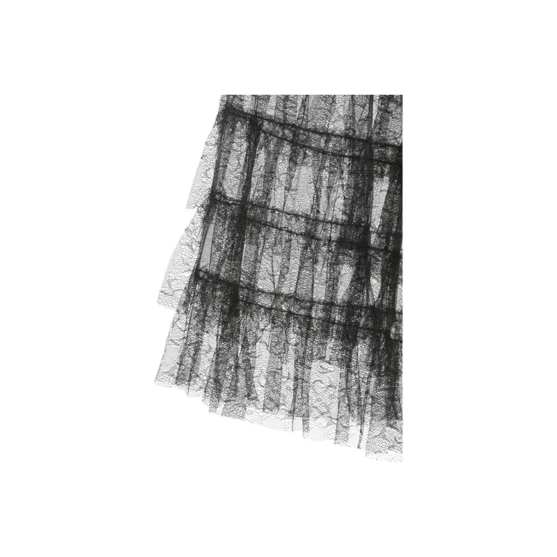 UMA WANG Ruffled Lace Skirt-4