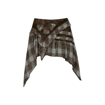 CUWU Casual Short Skirts Women's Green