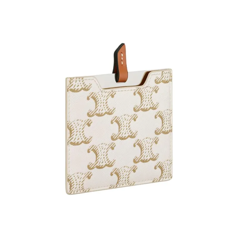 CELINE Cow Leather Storage Bag Women's White-1